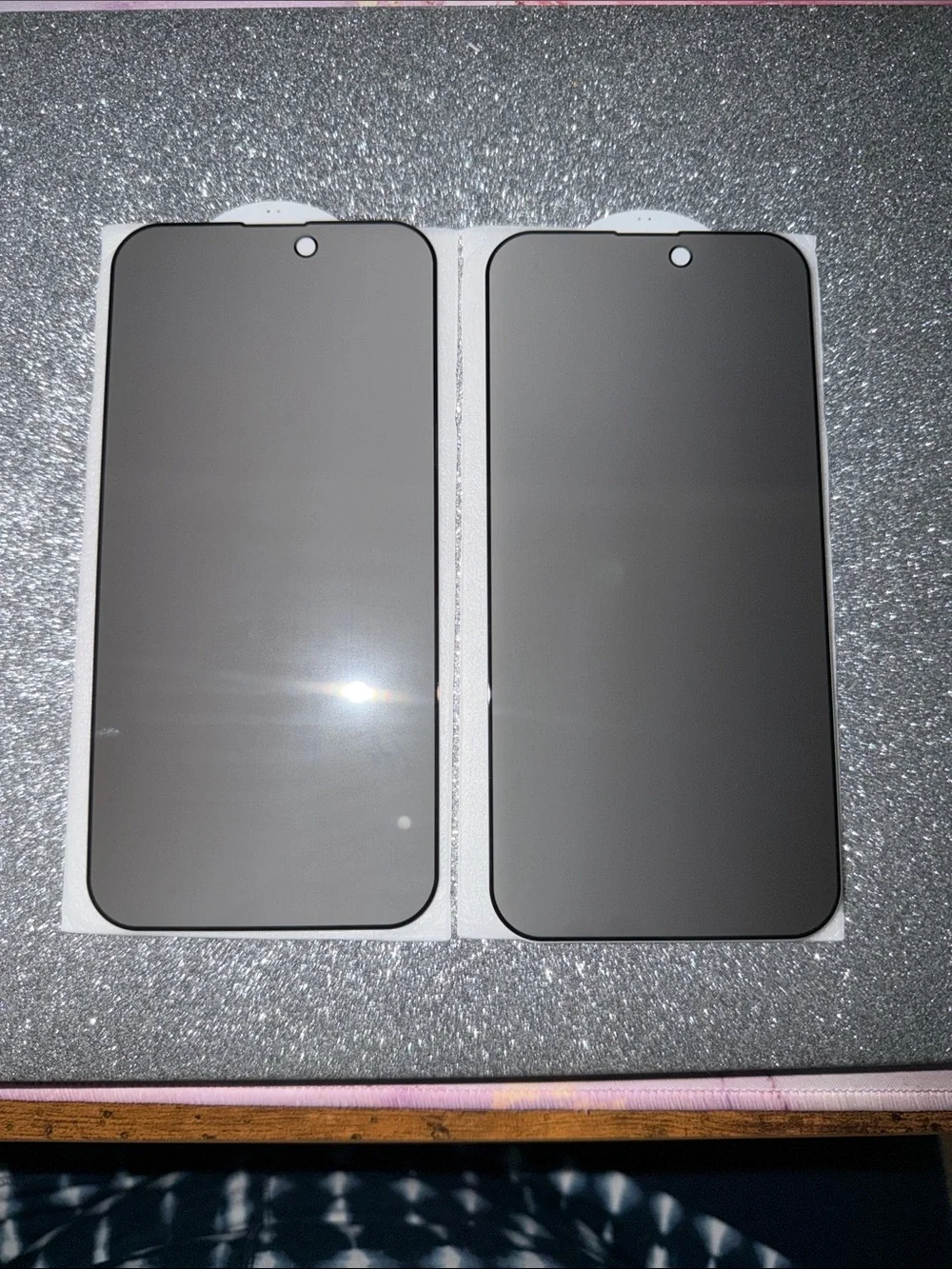 Black Tempered Glass Screen Protectors for Cell Phones (2 Pack)